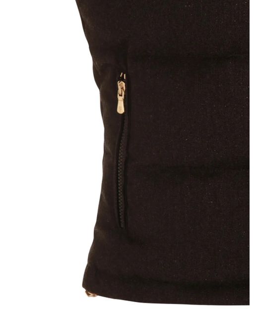 Eleventy ジップアップ パデッドベスト Black