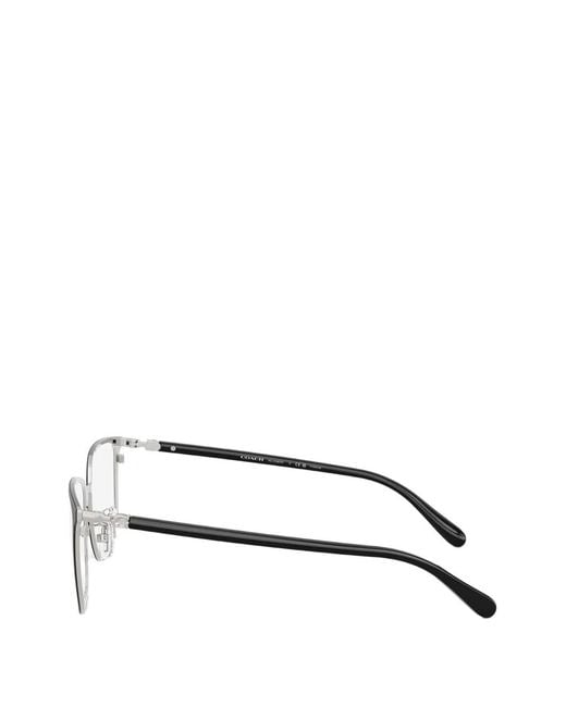 COACH Black Square-Frame Titanium Glasses for men