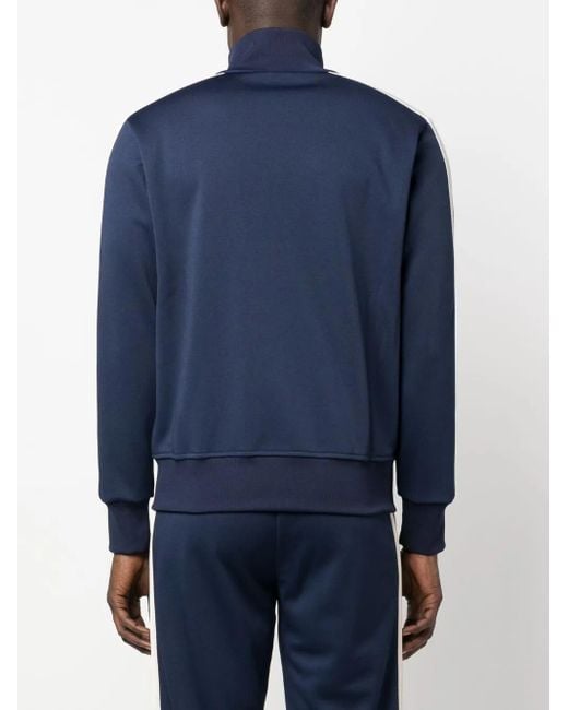 Palm Angels Blue Tracksuit Jacket With Monogram for men