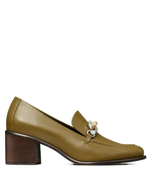 Tory Burch Brown 55Mm Jessa Heeled Loafers