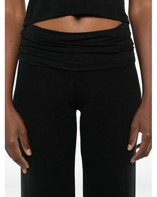 AYA MUSE Black Ruched Trousers