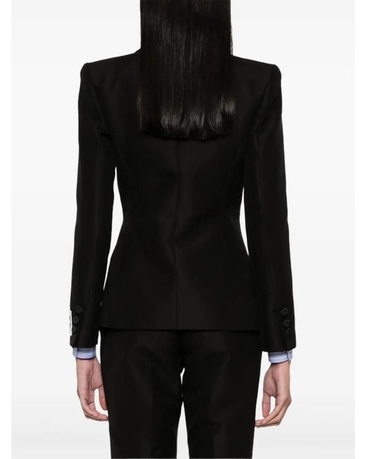 Moschino Black Double-Breasted Blazer