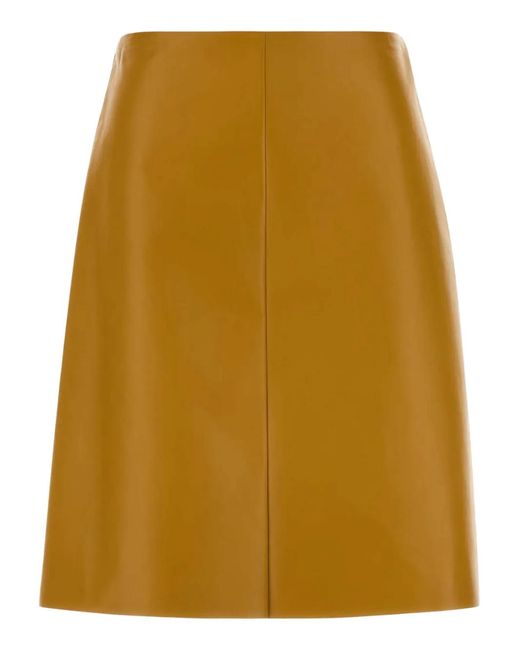 Minijupe À Taille Ceinturée Miu Miu en coloris Yellow