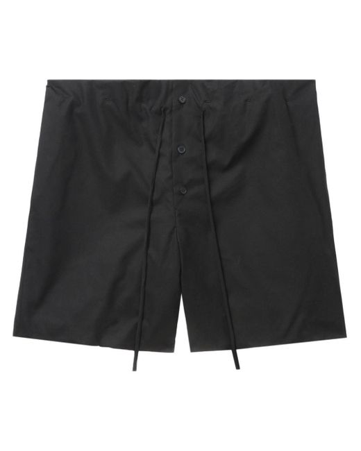 we11done Black Cotton Shorts