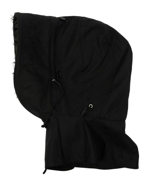 Chapeau à capuche en fourrure artificielle Comme des Garçons pour homme en coloris Black