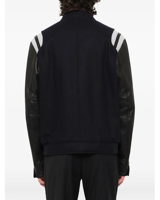 Lanvin Black Lobster-Patch Baseball Jacket for men