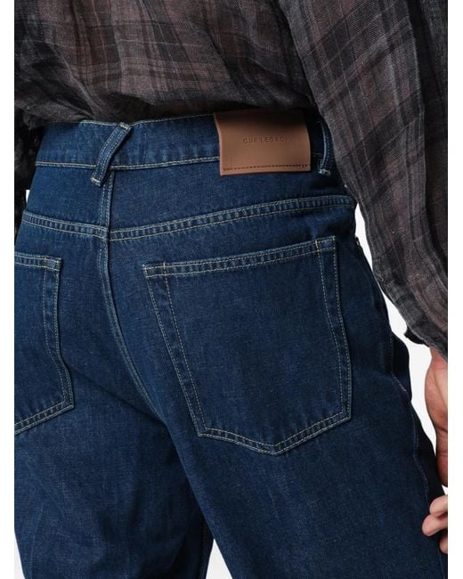 Our Legacy Blue 70S Cut Pressed-Crease Jeans for men