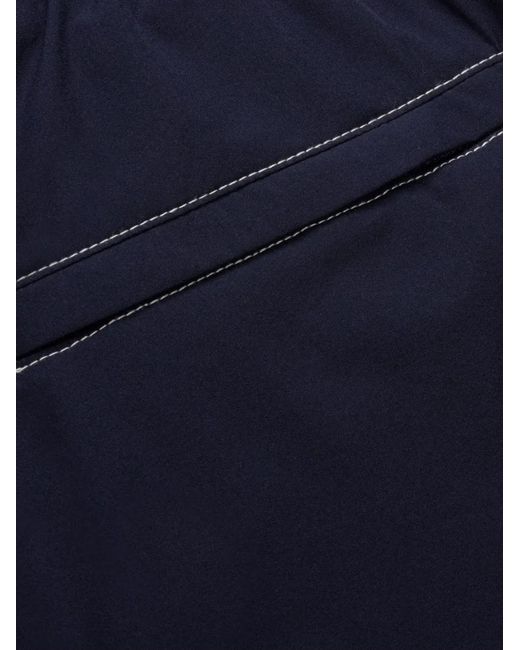 Honor The Gift Blue Embroidered Drawstring Shorts for men