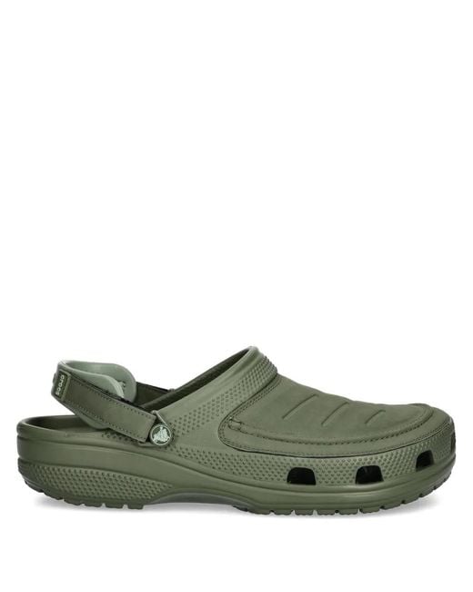 CROCSTM Green Adjustable Strap Slides for men