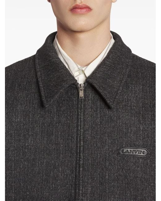 Lanvin Gray Two-Tone Bomber Jacket