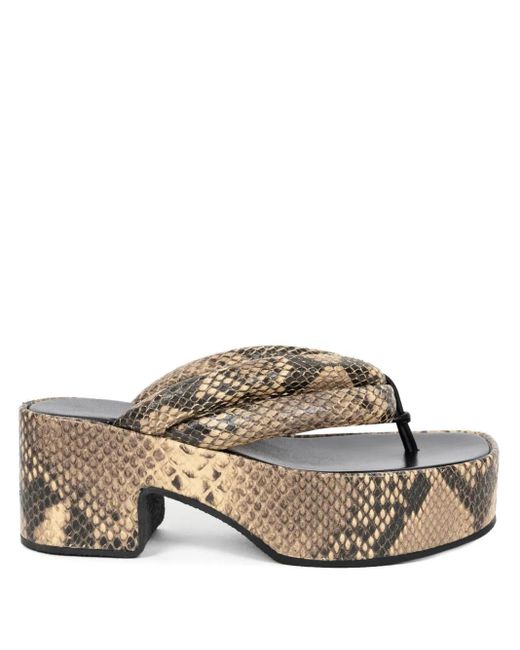 Dries Van Noten Multicolor 50Mm Snakeskin-Print Sandals