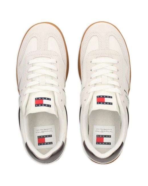 Tommy Hilfiger White Logo-Print Sneakers