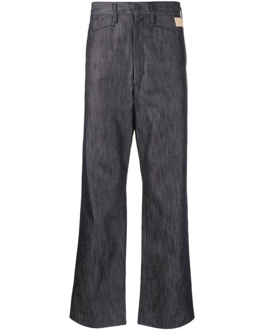 Rito Structure Gray Mid-rise Straight-leg Jeans for men