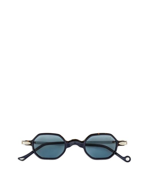 Eyepetizer Blue Boca Oval-Frame Sunglasses