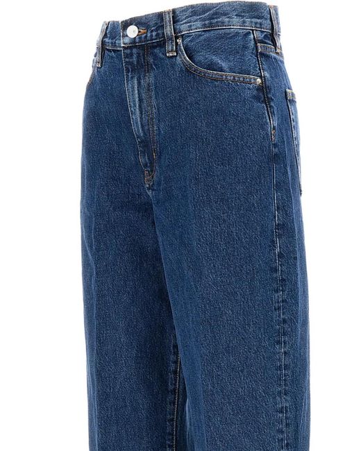 FRAME Blue Pantalon En Coton
