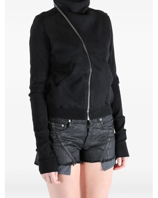 Rick Owens Black Zip-Up Sweatshirt