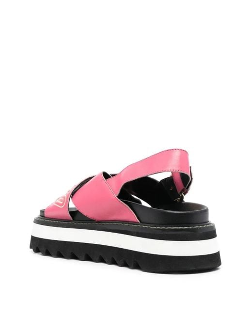 Moschino Pink Slingback Sandals