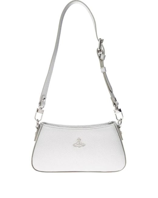 Borsa A Spalla Con Decorazione Orb di Vivienne Westwood in White