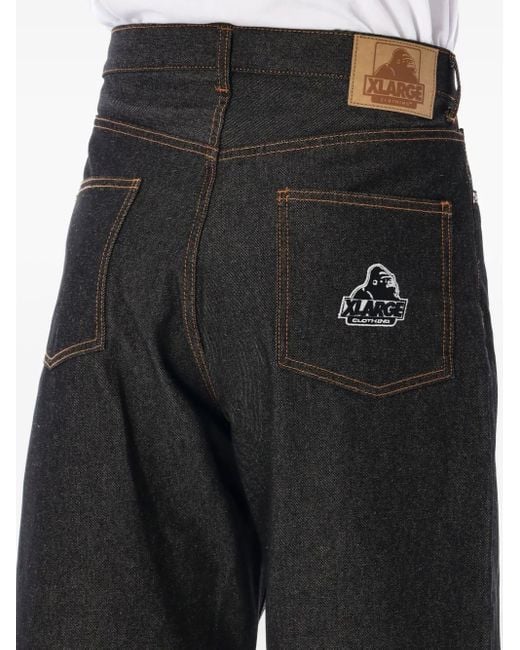 Xlarge Black Patch Detailing Denim Shorts for men