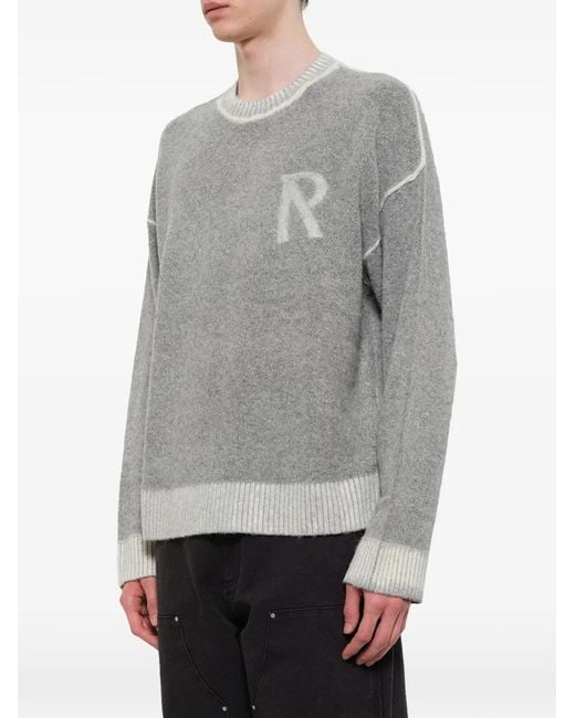 Pull À Logo En Jacquard Represent pour homme en coloris Gray