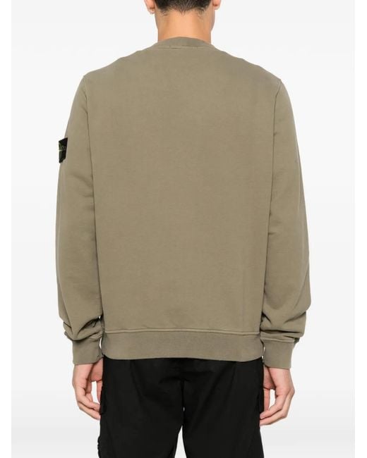 Stone Island Natural Logo-Patch Chest-Pocket Sweatshirt for men