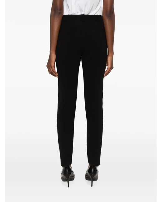 Max Mara Black Belt-Loops Trousers
