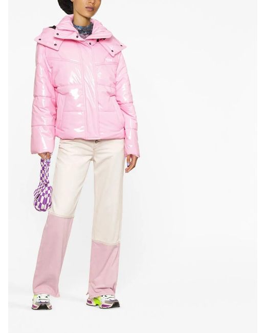 MSGM Pink Quilted Puffer Jacket