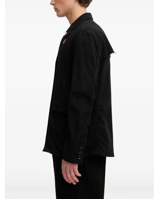 Undercover Black Appliqué Tailored Jacket for men