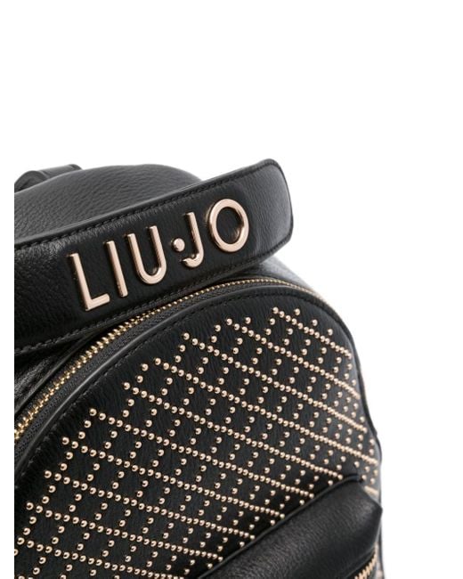 Liu Jo Black Stud-embellished Backpack
