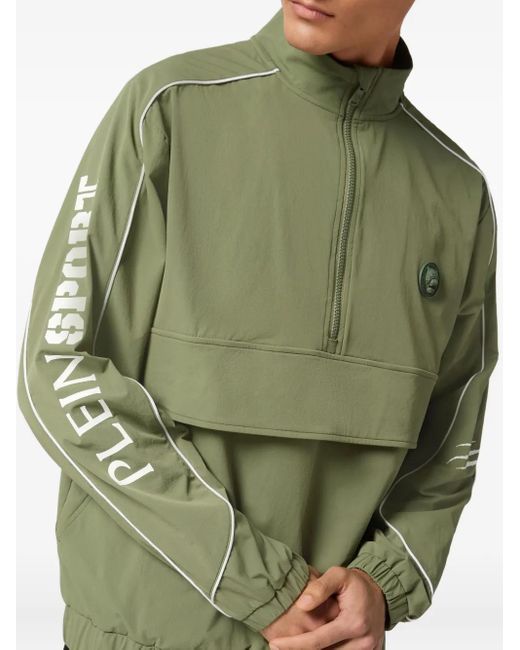 Philipp Plein Green Logo-Print Sweatshirt for men