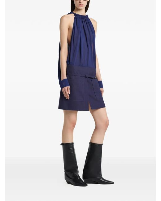 Courreges Blue Buckle-Detail Body