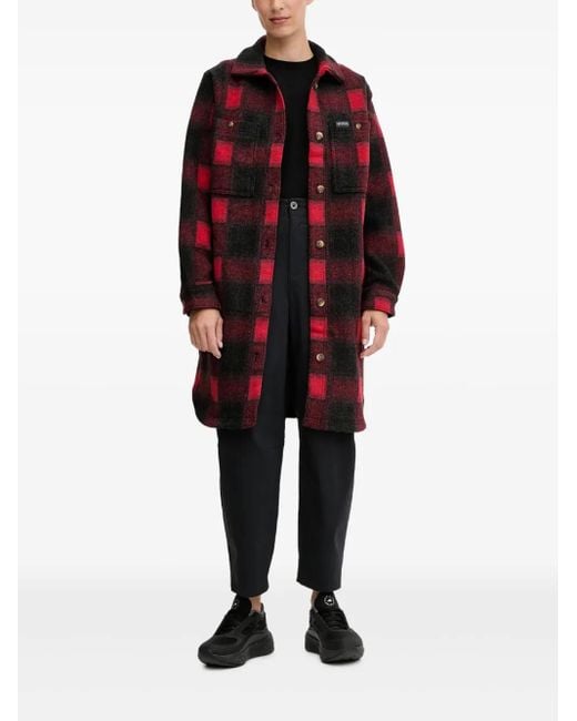 Columbia Red Wildest Venture Check-Pattern Jacket