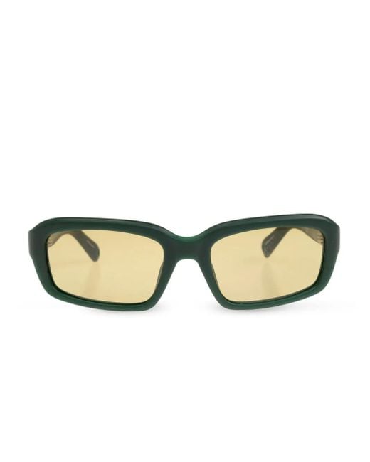 Jacquemus Natural X Linda Farrow Marino Rectangle-Frame Sunglasses