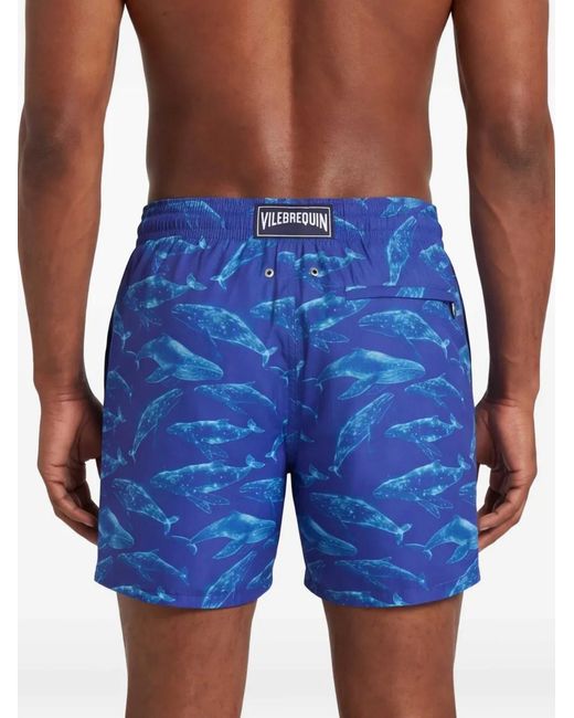 Vilebrequin Blue Whale-Print Swim Shorts for men