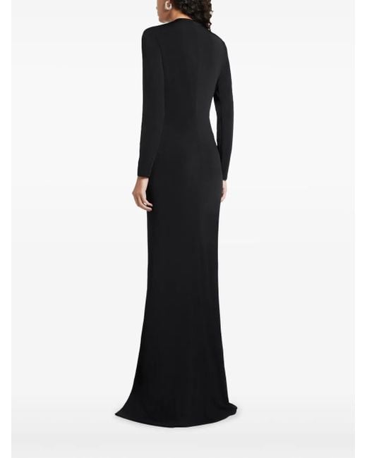 Tom Ford Black V-Neck Long Sleeve Dress