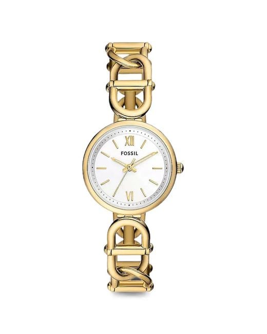 Fossil Metallic Carlie Chain-Link 30Mm Watch