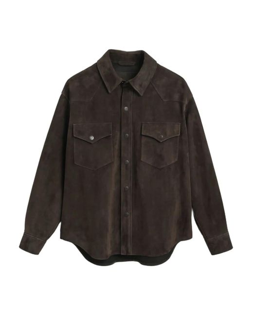 Mulberry Black Rodeo Suede Double-Pocket Shirt for men