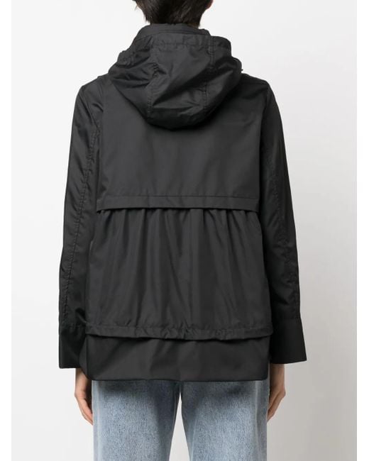 Moorer Black Sinia Hooded Jacket