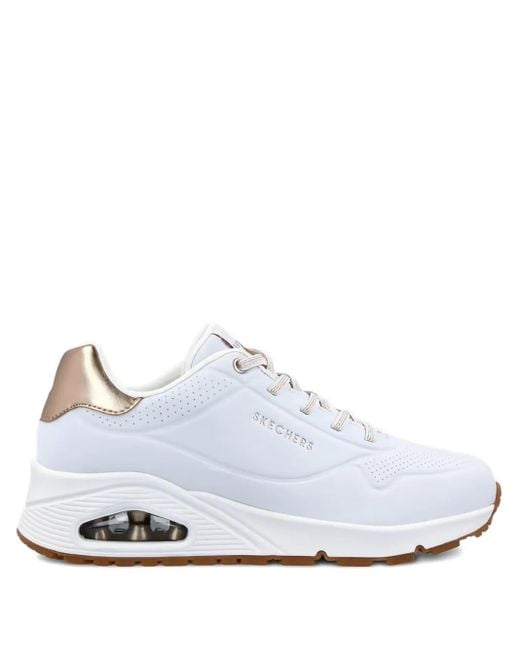 Zapatillas Uno-Shimmer Away con detalle metalizado Skechers de color White