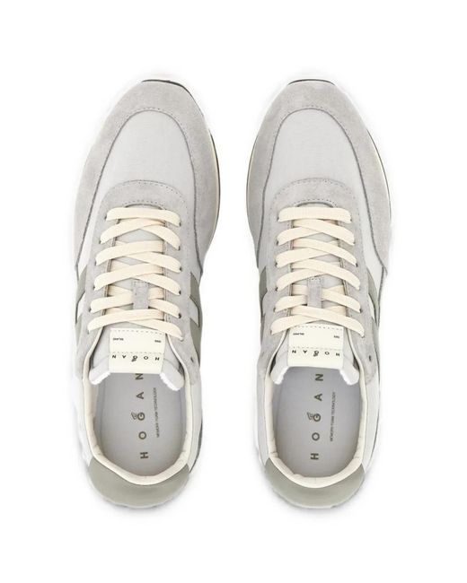 Hogan White Sporty Sneakers, for men