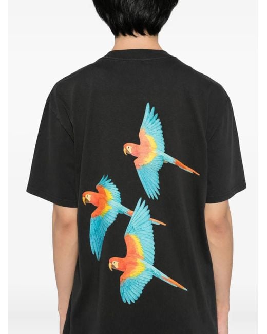 Melt Black Graphic-Print T-Shirt for men