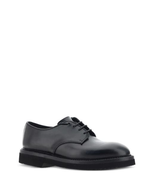Premiata Blue Leather Derby Shoes for men