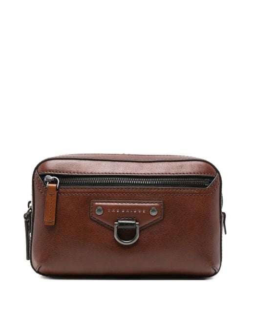 The Bridge Brown D-Ring Clutch Bag for men