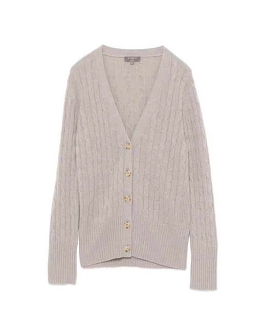 N.Peal Cashmere White Clara Cardigan