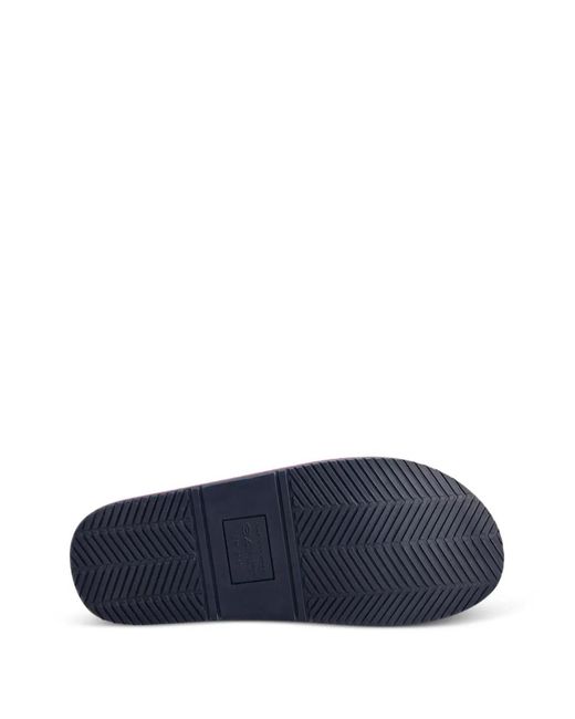Gant White Logo-Print Striped Flip-Flops for men