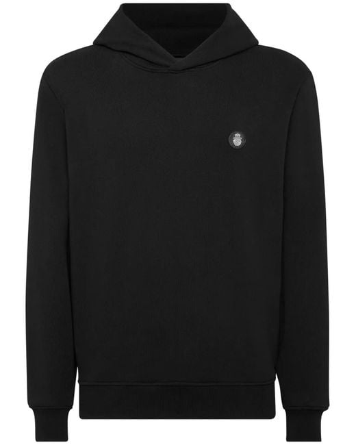 Billionaire Black Logo-Appliqué Hoodie for men