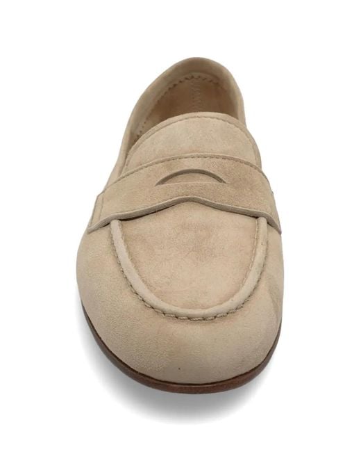 Henderson Natural Suede Penny Loafers
