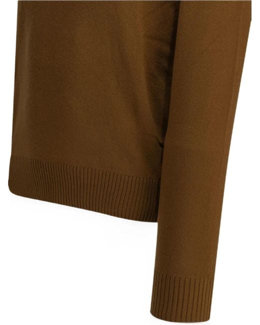 Altum Brown Crew-Neck Cashmere Sweater for men