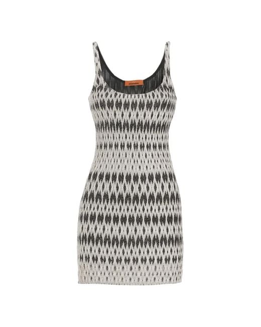 Missoni White Geometric-Pattern Dress