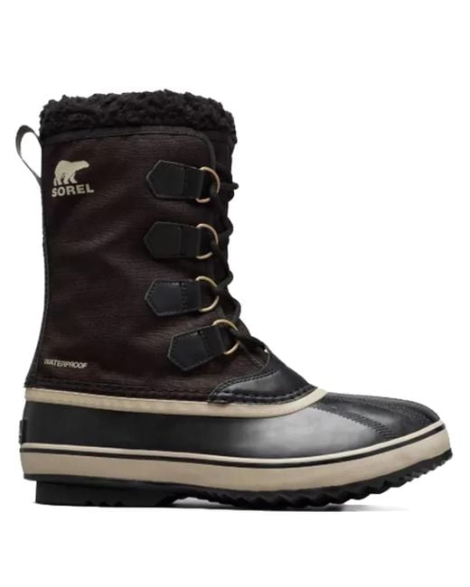 Sorel Black Lace-Up Fastening Boots for men